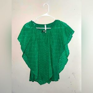 Green Flowy Blouse
